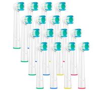 Lot de 16 têtes de brosse de rechange compatibles avec Oralb Braun, recharges professionnelles avec filaments doux Dupont, nettoyage en profondeur et soin des gencives