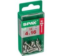 Lot de 16 vis acier tête cylindrique bombée SPAX, Diam.4 mm x L.16 mm