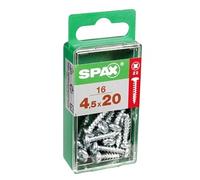 Lot de 16 vis acier tête ronde torx, Diam.4.5 mm x L.20 mm