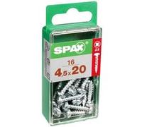 Lot de 16 vis acier tête ronde torx SPAX, Diam.4.5 mm x L.20 mm G