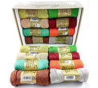 Lot de 16 Zepelines Ne 8/2 assortiment de couleurs Série 3 en coton perlé 100 % égyptien mercerisé pour tricoter des travaux de crochet ou de tricot avec une finition élégante.