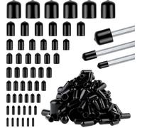 Lot de 160 embouts en caoutchouc de tailles assorties, capuchons de protection flexibles en vinyle pour tube métallique, tige et