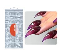 Lot de 160 faux ongles longs en acrylique ABS sans traces pour mariage, voyage, décoration d'ongles de mariage