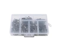 Lot de 160 hameçons barbelés avec œillet en métal pour pêche en métal antirouille