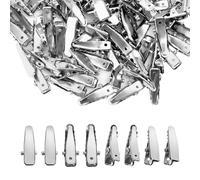 Lot de 160 petites pinces à cheveux crocodiles en métal avec dents pour loisirs créatifs