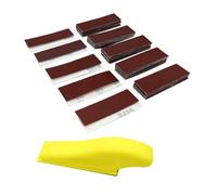 Lot de 160 ponceuses avec poignée de ponçage pour petits projets papier abrasif humide et sec pour ponceuse à bois et métal