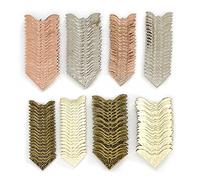 Lot de 160 protections d'angle vintage en métal bronze doré pour scrapbooking, albums photo, agendas, cahiers, menus, dossiers, timbres, livres, 4 couleurs