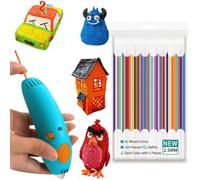 Lot de 160 recharges de stylo d'impression 3D de 15 cm - Accessoires de stylo d'impression 3D pour art et artisanat, impression 3D et peinture, filament 3D, stylo 3D, recharge de couleur