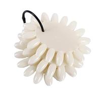 Lot de 160 roulettes rondes pour faux ongles - Outil de manucure avec anneau - Blanc