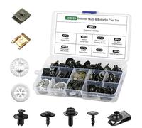 Lot de 160 vis de carrosserie - Écrous en tôle - Avec clips de fixation de type U - Garde-boue thermique pour fixation et réparation de pièces automobiles