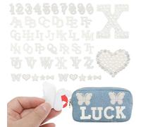 Lot de 164 lettres autocollantes à repasser et chiffres en strass (A-Z, 0-9), décoration de bricolage pour vêtements, tissus, sacs et sacs à dos, cadeaux pour amis