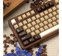Lot de 164 touches PBT Doubleshot marron translucides, profil cerise, pour claviers mécaniques Cherry MX 60 %, 65 %, 75 %, 95 %