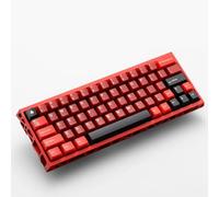 Lot de 164 touches PBT - Profil Cherry - Rouge et noir - 60 % 65 % 75 % - 100 % - Sublimation par sublimation - Pour claviers mécaniques Cherry Gateron MX