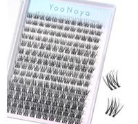 Lot de 168 extensions de cils naturels Wispy - Cils individuels de 10 à 14 mm - Courbés en C épais et invisibles à faire soi-même - YT42 10 à 14 mm - Mélange de 10 à 14 mm