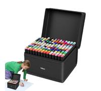 Lot de 168 marqueurs d'art avec double pointe - Kit de bricolage pour adultes et - Pour la conception de journal intime, peinture, croquis, dessin