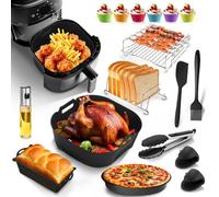 Lot de 17 accessoires de friteuse à air chaud COSORI 5,5 l - 6,4 l et Ninja AF140/AF180, en silicone, compatible avec Philips Airfryer 2000 série NA230 6,2 l