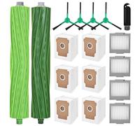 Lot de 17 Accessoires de Rechange pour Robot Aspirateur iRobot Roomba Max | 705/iRobot Roomba Plus 504 Vac/Max 705 Vac,Pièces de Rechange,6 Sacs à Poussière,4 Filtres,4 Brosses Latérales,2 Brosses
