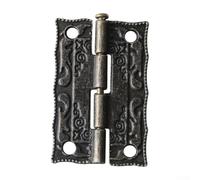 Lot de 17 charnières d'armoire de style antique et serrure pour boîtes en bois avec vis et protections d'angle