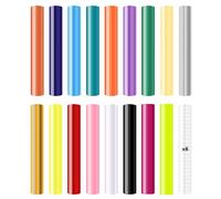 Lot de 17 films de traceur en vinyle intelligent permanent pour Cricut Explore 3/Maker 3 - 30,5 x 30,5 cm - Film de traceur amovible - Avec 6 films de transfert pour traceur de bricolage - Pour tasses