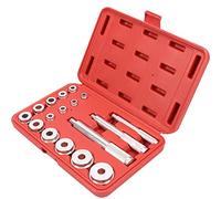 Lot de 17 joints de roulement de roue en aluminium pour roulement de roue et joint d'étanchéité - Outil de garage de voiture avec rouge pour boîtier de roulement de roue, extracteur de presse
