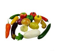Lot de 17 légumes réalistes pour la maison et les fêtes - Décoration vive et réaliste pour n'importe quel décor