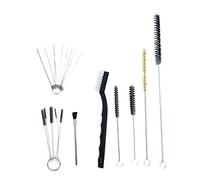 Lot de 17 outils de nettoyage pour peinture - Aiguille et brosse - Accessoires pour aérographe - Kit de nettoyage d'aiguille et de brosse utiles pour le nettoyage des pistolets pulvérisateurs