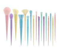 Lot de 17 pinceaux professionnels pour fond de teint, poudre, correcteur, fard à paupières, blush