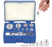 Lot de 17 poids de calibrage de précision en acier inoxydable - Kit de poids d'étalonnage pour balances de bijoux numériques - 1 g, 2 g, 5 g, 10 g, 20 g