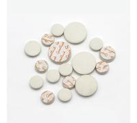 Lot de 17 tampons de rechange pour clarinette en si bémol avec trous sonores pour clés blanches - 3 x 17,5 mm, 1 x 16 mm, 2 x 12,2 mm, 11 x 10 mm - Compatible