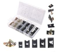 Lot de 170 écrous et vis en U pour intérieur de véhicule pour tableau de bord, garniture de porte, pare-chocs, fixation de rechange