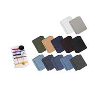 Lot de 18/24 patchs de coude et de genou faciles à utiliser, couleur unie, à coudre ou à repasser pour étendre la décoration de vêtements