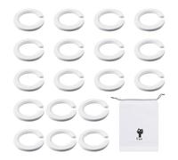 Lot de 18 accessoires de fixation pour abat-jour avec un sac de rangement, réducteur d'abat-jour à vis E27 à E14, séparateur d'isolation en plastique, anneau de conversion de montage d'abat-jour.