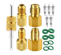 Lot de 18 adaptateurs R410-R22 pour réparation de climatiseur, outil d'installation de valve pour systèmes R410 et R22
