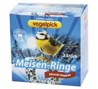 Lot de 18 anneaux de mésanges - 150 g - Nourriture pour oiseaux sauvages - Pour l'hiver