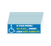 Lot de 18 autocollants de stationnement Si vous prenez ma place, prenez aussi mon handicap ! Stickers dissuasifs à coller sur les