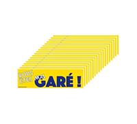 Lot de 18 autocollants de stationnement Vous êtes mal garé ! Stickers dissuasifs à coller sur les vitres des voitures mal garées