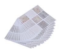 Lot de 18 Autocollants de Transfert pour carrelage mosaïque, imperméables, Auto-adhésifs, pour Salle de Bain, Cuisine, décoration d'intérieur, en PVC, 10 x 10 cm (005)