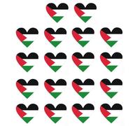 Lot de 18 autocollants drapeau de la Palestine, « I Stand with Palestine » - Autocollant gratuit - Autocollant drapeau de la Palestine Herat Palestine - Autocollant de vélo, autocollants de voiture