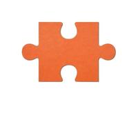 Lot de 18 autocollants muraux en feutre 3D Simplicity, puzzle, tableau messages, photos, arrière-plan mural liège, d'affichage décoratif(Orange red)