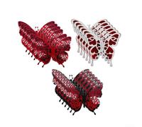 Lot de 18 autocollants muraux papillon 3D dorés pour Saint-Valentin, décoration intérieure, tradition de décoration européenne interprétée pour surfaces murales modernes