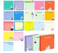 Lot de 18 blocs de notes autocollantes motivantes | Blocs-notes autocollants pour l'école, les enseignants, les infirmières, les collègues, le bureau, le travail et l'étude (7,6