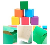 Lot de 18 boîtes cadeaux colorées en papier kraft, faciles à assembler, petites boîtes en carton avec couvercles pour travaux manuels, cupcakes, cadeaux de Noël, cadeaux de mariage,6 couleurs