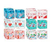 Lot de 18 boîtes décoratives en papier pour événements spéciaux, petites caisses d'emballage faites à la main, accessoires de décoration pour la fête des infirmières