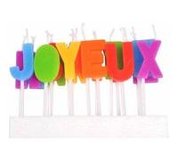 Lot de 18 Bougies "Joyeux Anniversaire" 17cm Multicolore Multicolore G