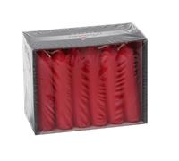 Lot de 18 bougies pyramides, rouges, 95 x Ø 20 mm