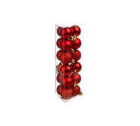 Lot de 18 Boules de Noël ""Colorama"" 3cm Rouge