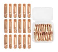 Lot de 18 buses de soudage MIG 0,8 mm/1 mm/1,2 mm Buse d'alimentation pour machine à souder MIG/MAG 15AK - Kit de buses conductrices en cuivre pour torche de soudage