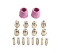 Lot de 18 consommables pour torche plasma - Buses d'électrode en métal - Embouts de contact compatibles avec AG-60 SG-55 WSD-60P pour CUT50 pour machine de découpe plasma CUT60 CUT50P 1,3 mm
