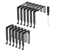 Lot de 18 crochets de séparation de bureau, cintres en métal pour miroirs de porte, nizers muraux noirs, parfaits pour le bureau et la maison