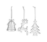 Lot de 18 décorations en forme de goutte de glace, transparentes